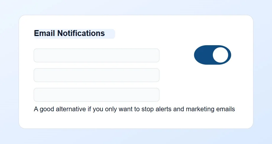 Illustration placeholder for email settings and notification preferences
