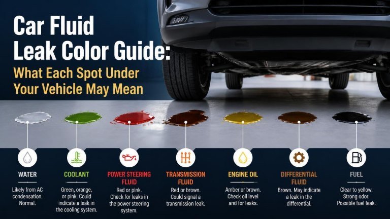Car Fluid Leak Color Guide: What Each Spot Under Your Vehicle May Mean