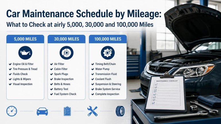 Car Maintenance Schedule by Mileage: What to Check at airly 5,000, 30,000 and 100,000 Miles