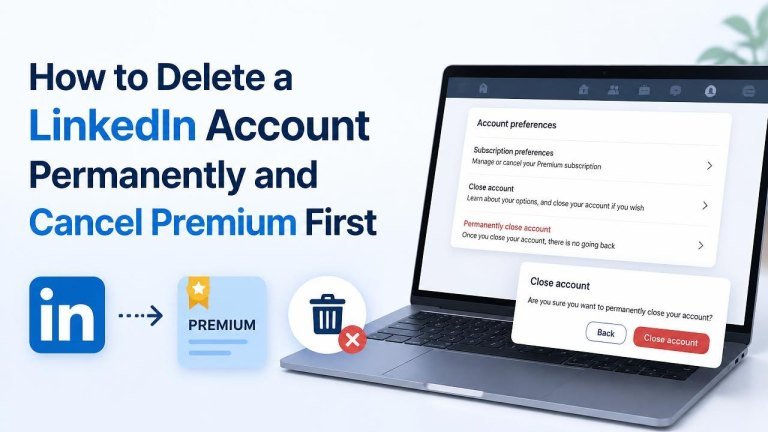 How to Delete a LinkedIn Account Permanently and Cancel Premium First
