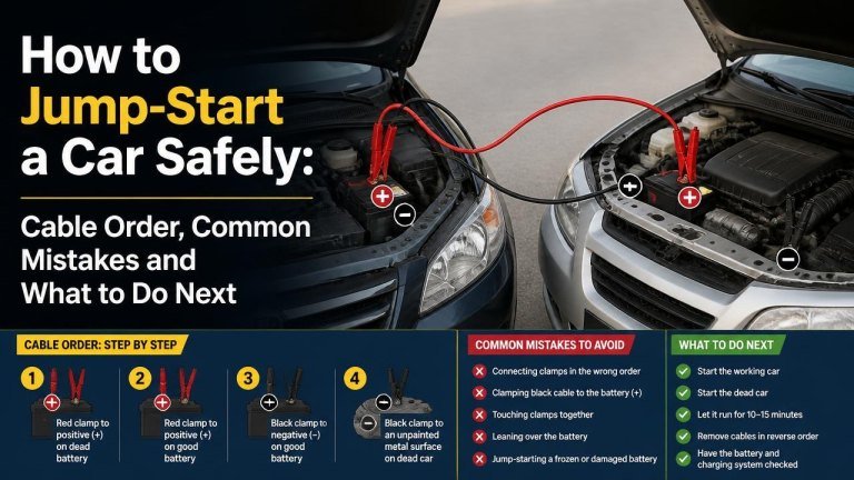 How to Jump-Start a Car Safely: Cable Order, Common Mistakes and What to Do Next