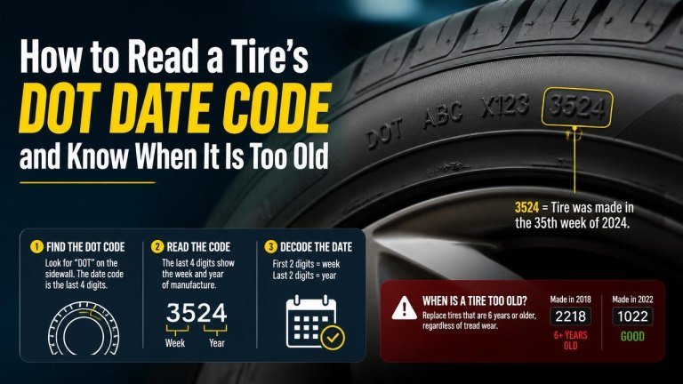 How to Read a Tire’s DOT Date Code and Know When It Is Too Old