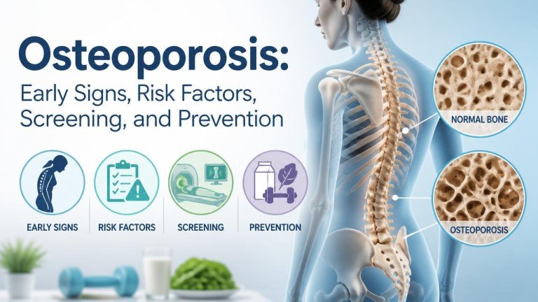 Osteoporosis: Early Signs, Risk Factors, Screening, and Prevention