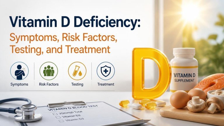 Vitamin D Deficiency: Symptoms, Risk Factors, Testing, and Treatment